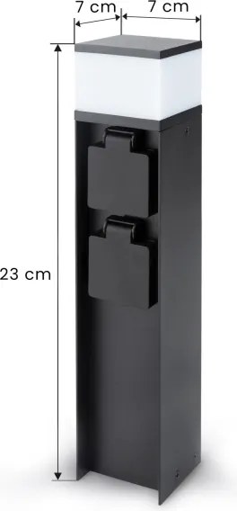 Brilagi - Kültéri lámpa 2 SCHUKO aljzattal 1xG9/11W/230V IP44 fekete