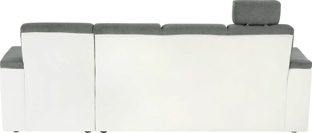 Kissarok, textilbőr fehér/szövet szürke, jobbos, SANTIAGO