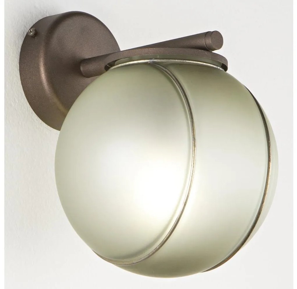 SIRU - Fali lámpa FLORET 1xE14/40W/230V barna/szürke Velencei üveg