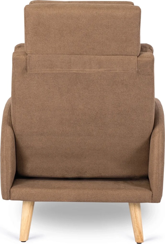 Pihenőfotel barna színben, lábtartóval HENRY