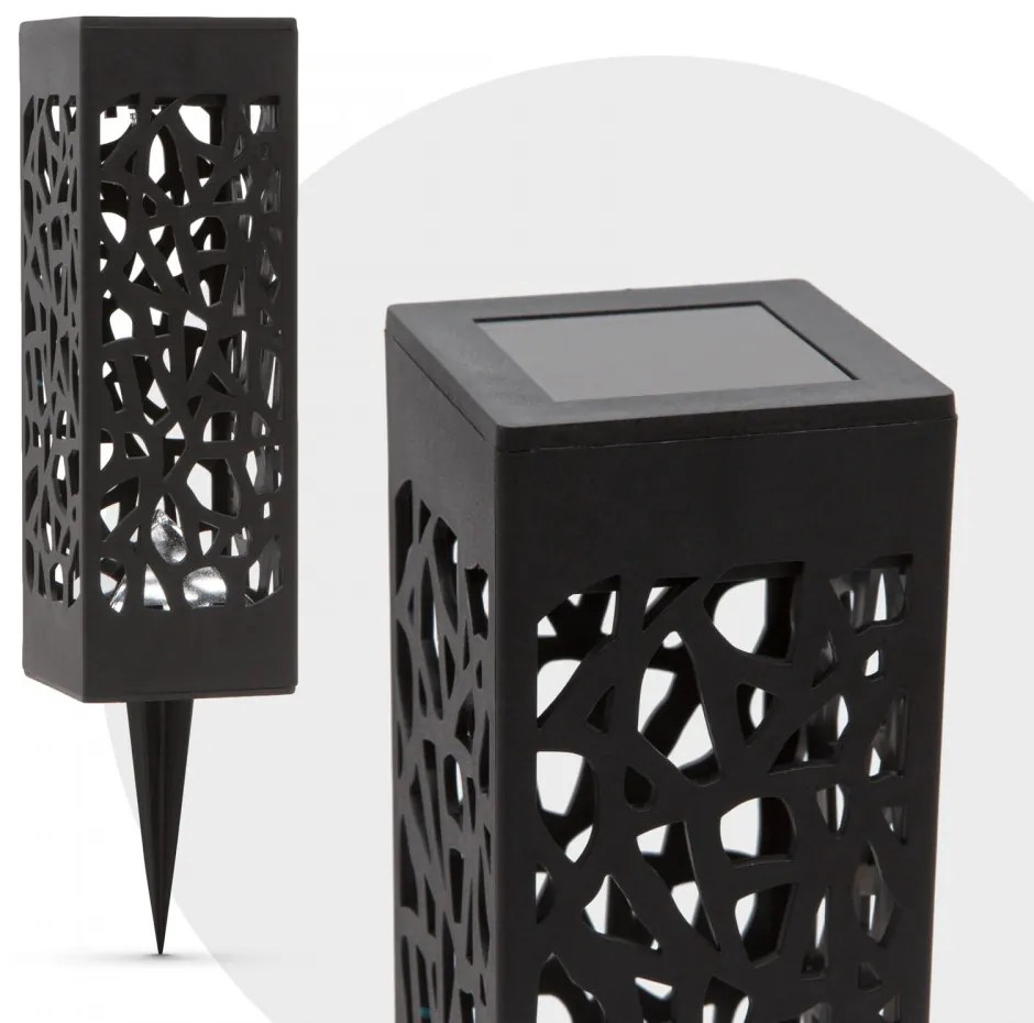 Solar Garden Art Deco Mintázatú Napelemes Solár Lámpa Lámpás