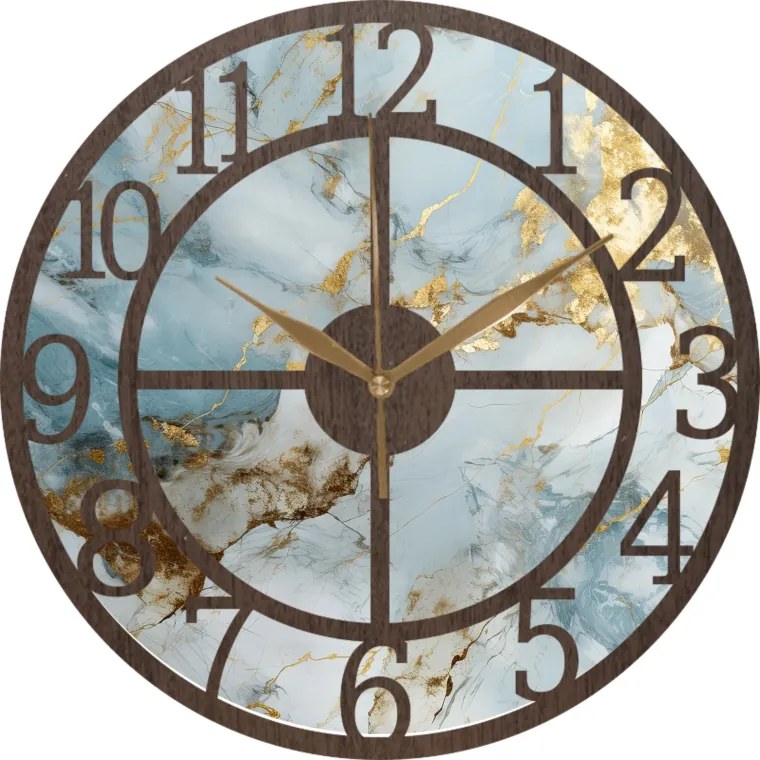 Falióra Nappali dekoráció Díszített türkiz márvány arany