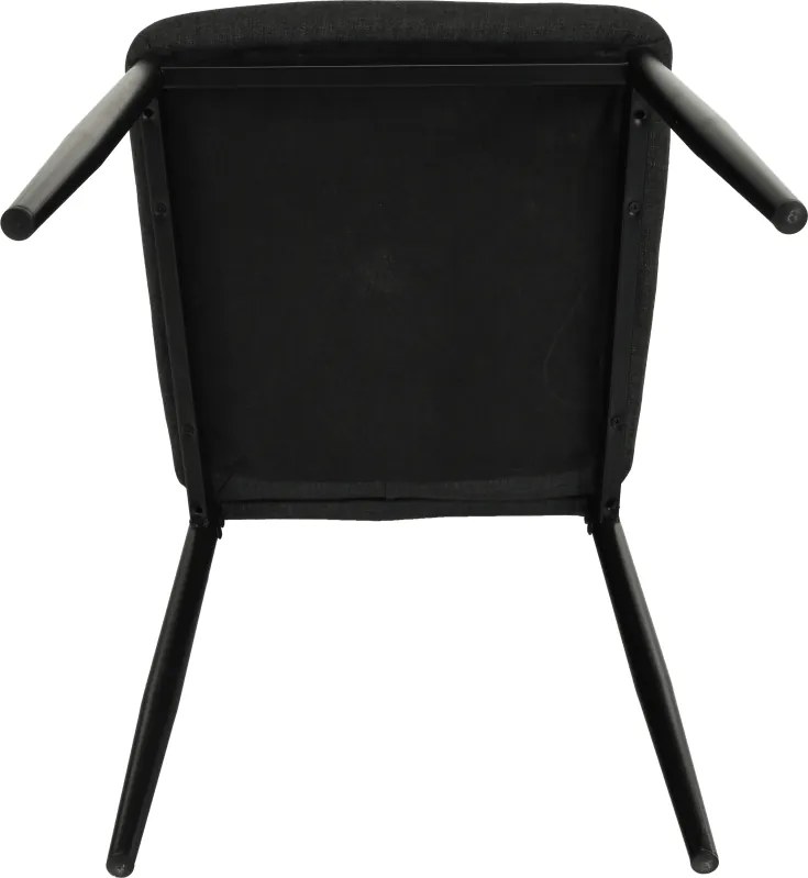 Étkezőszék, sötétszürke szövet/fekete fém, COLETA NOVA