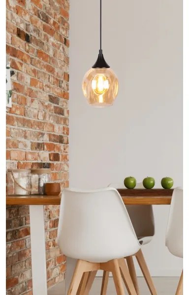 Csillár zsinóron ASPA 1xE27/40W/230V fekete