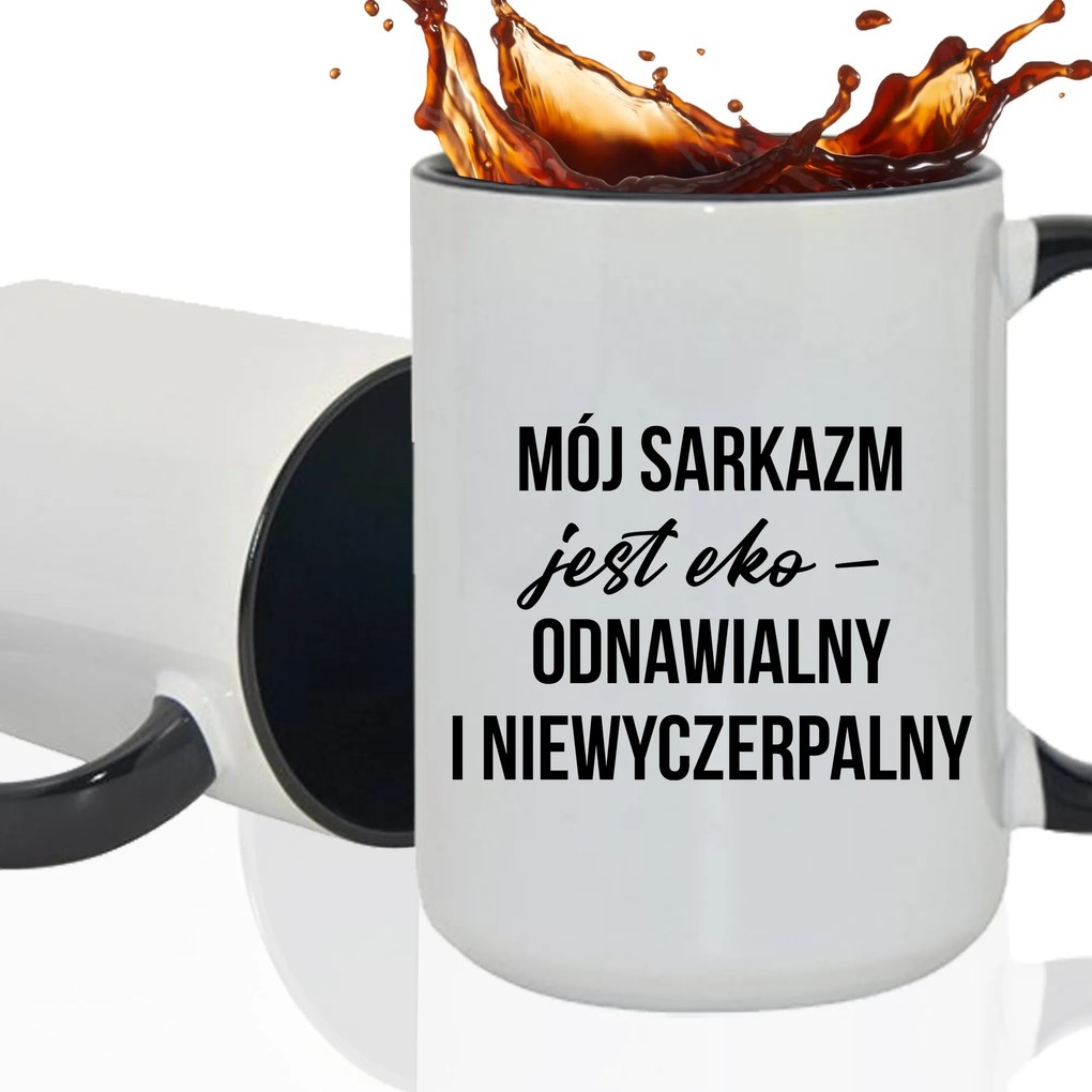 Bögre Fehér XXL Beltéri Fekete Kerámia Vicces Kütyü Szarkazmus Öko