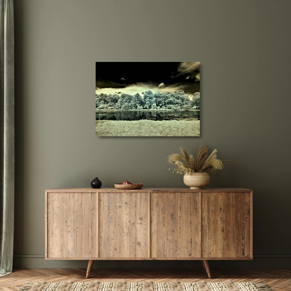 A víz felszínének képe (üvegen) (70x50 cm)