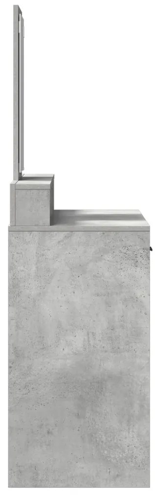 Sminkasztal Fiókokkal Beton Szürke 100x41x140 cm