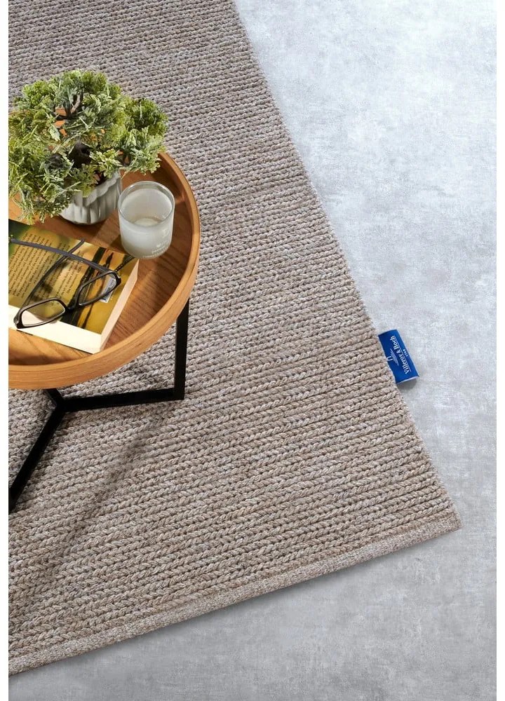 Világosbarna kézi szövésű gyapjú szőnyeg 60x90 cm Francois – Villeroy&amp;Boch