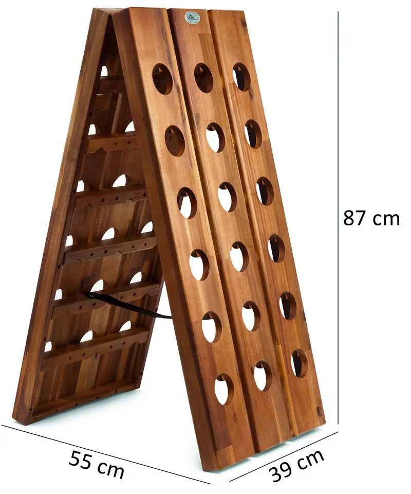 Casaria® Összecsukható bortartó - 36 palack