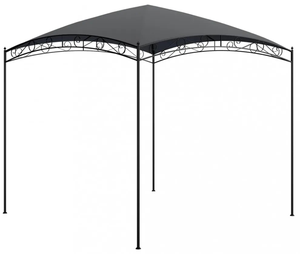 antracitszürke pavilon 3 x 3 x 2,65 m 180 g/m²