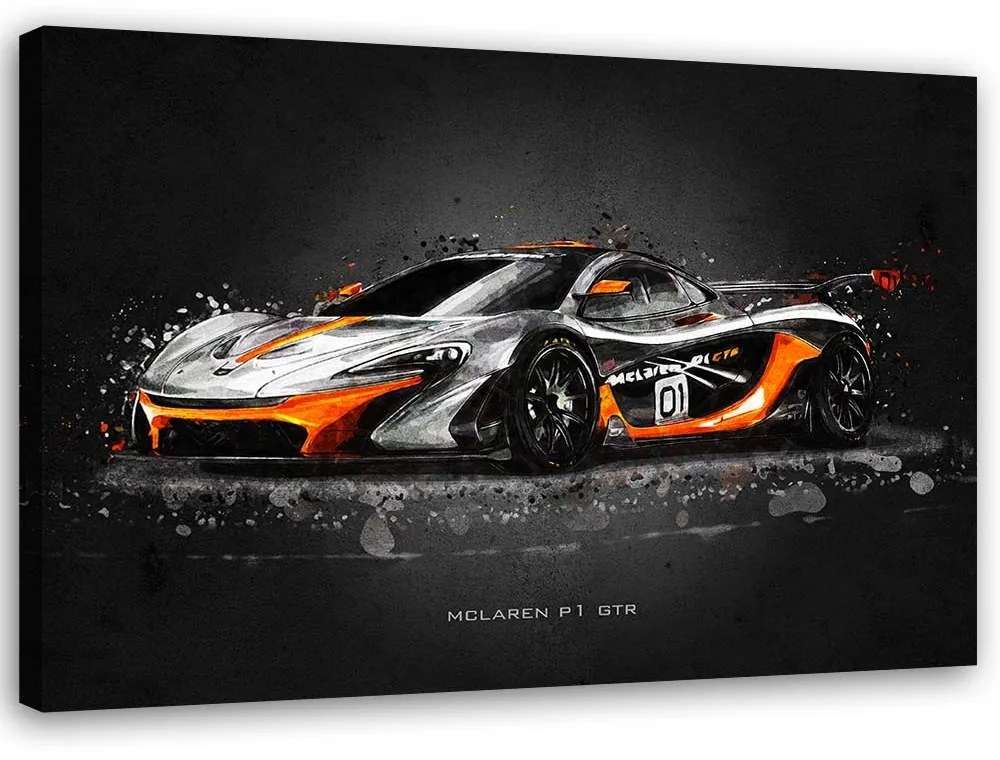 Gario Vászonkép Mclaren P1 GTR - Gab Fernando Méret: 100 x 70 cm