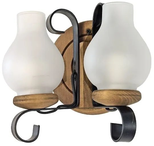 Brilagi - Fali lámpa ROATA APLICA 2xE14/40W/230V bükkfa