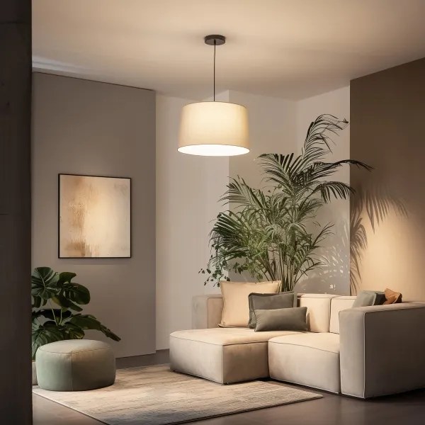 Brilagi - LED függőlámpa kábellel CERIA 1xE27/40W/230V átmérő 45 cm bézs