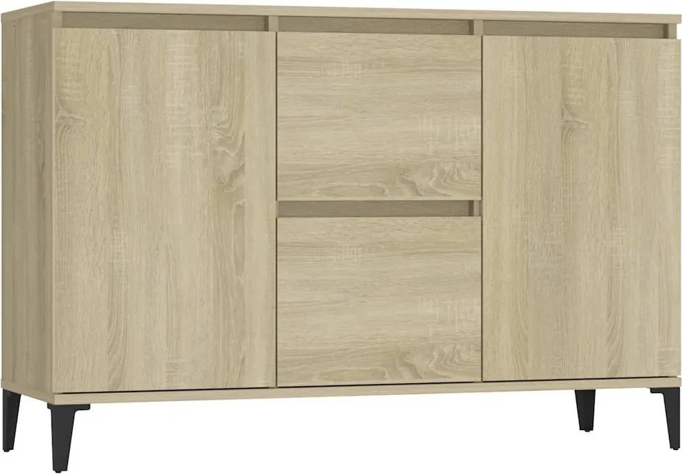 vidaXL sonoma tölgy színű szerelt fa tálalószekrény 102 x 35 x 70 cm