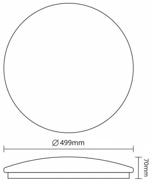 LED Dimmelhető mennyezeti lámpa OPAL LED/48W/230V 3000-6500K + távirányítás
