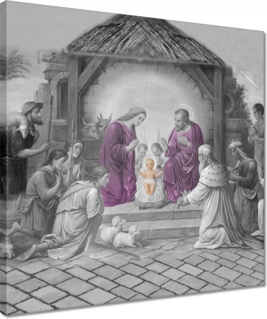 Vászonkép 40x40 Betlehemi jászol Jézus