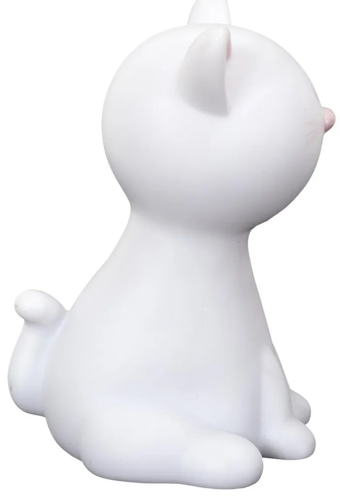 LED-es éjszakai világítás CATTY 19cm, fehér