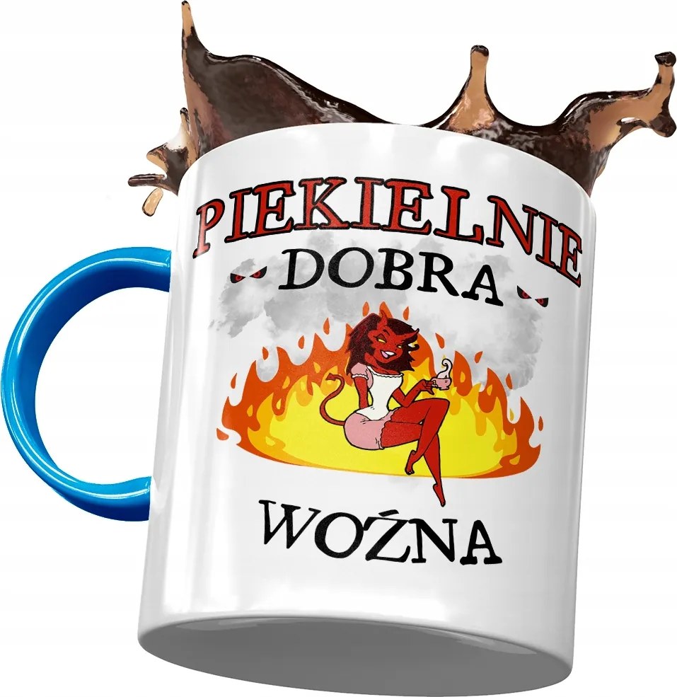 Kék Bögre A Gondnoknőnek Pokolian Jó Nyomtatott Fotóval