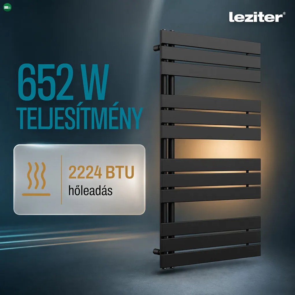 Solaro Design törölközőszárító radiátor 1200x600 mm fekete