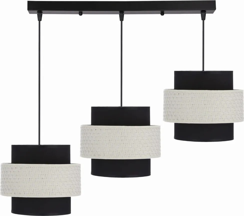 Benta függőlámpa fekete 3x40w e27 lámpabúra fekete