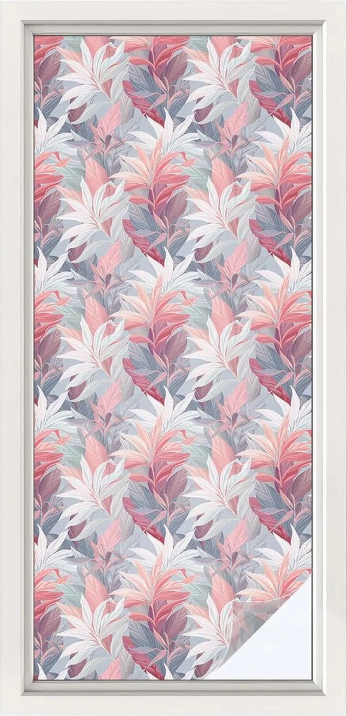 Szélvédőfólia Ablak Adatvédelem Virágos levelek 50x116