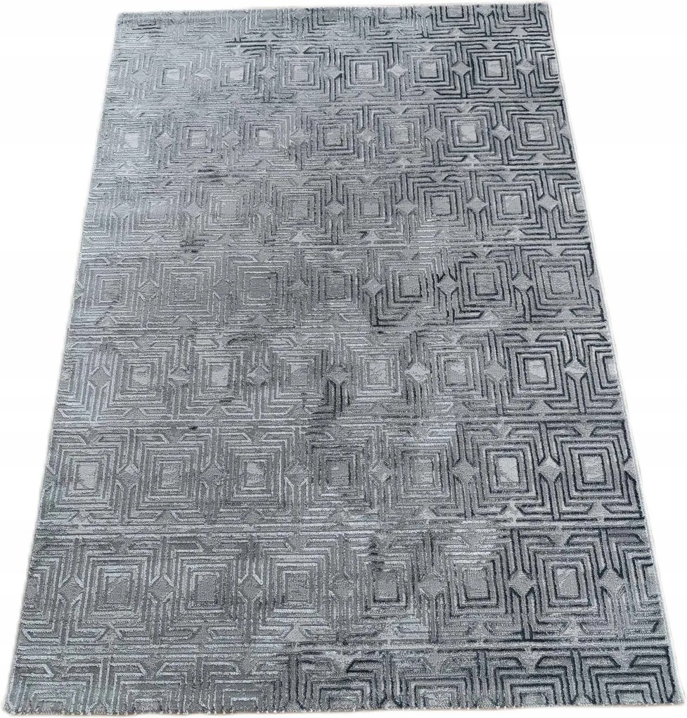 Modern plüss szőnyeg 140x200cm rövid puha sörtékkel,szürke szín