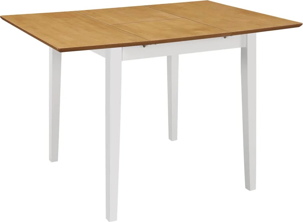 vidaXL fehér kihúzható MDF étkezőasztal (80-120)x80x74 cm