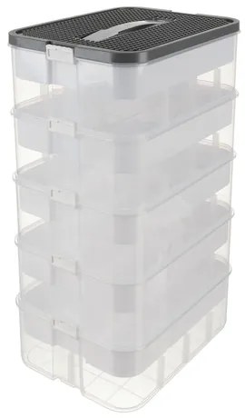 KRUZZEL 5 szintes doboz építőkockákra - játékrendszerező - Kruzzel