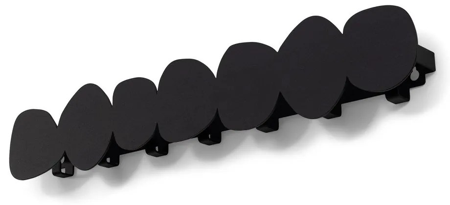 Fekete fém fali fogas polccal 80 cm Tumulo – Spinder Design