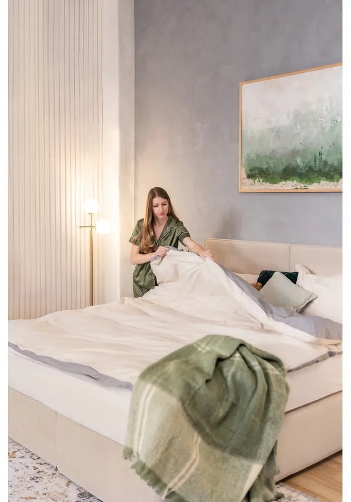 Bézs boxspring ágy 180x200 cm Olia Bold – Bonami Selection