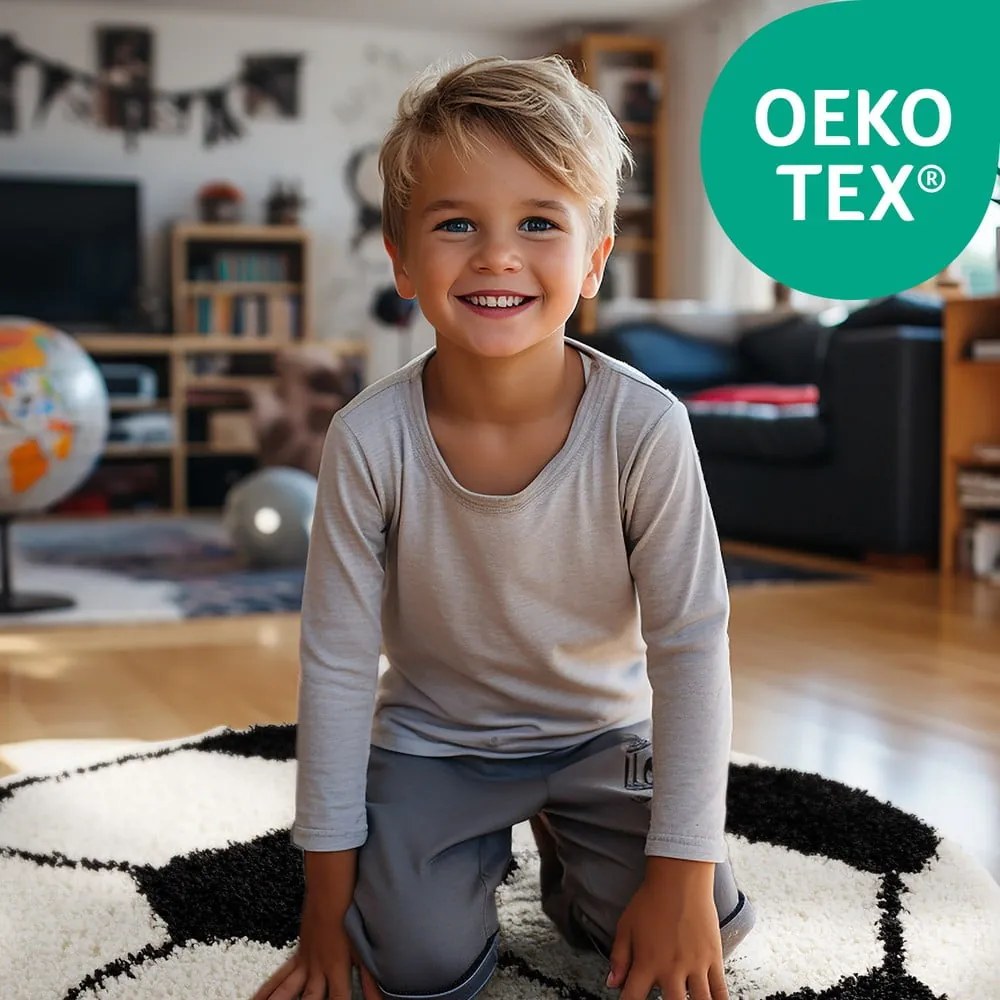 Fekete-krémszínű gyerek szőnyeg ø 100 cm Fun – Ayyildiz Carpets