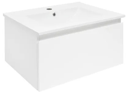 SAT B-WAY Fürdőszobaszekrény mosdóval 59x30x45 cm fehér fényes BWAY60WU4