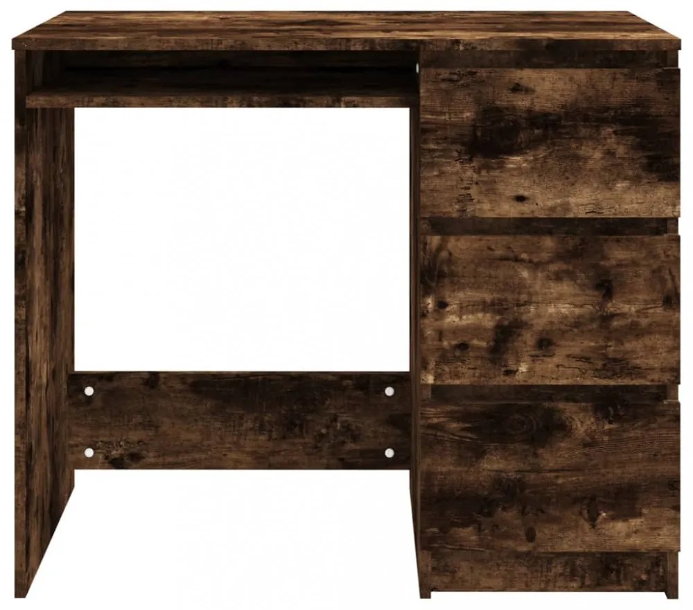 füstös tölgy színű szerelt fa íróasztal 90 x 45 x 76 cm