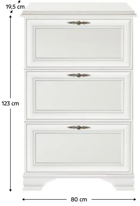 KENTAK SFB3B cipőtartó, alpesi fehér