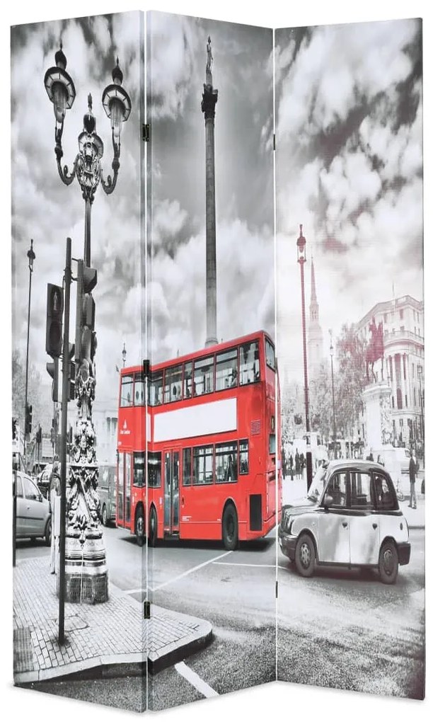 fekete-fehér londoni busz mintás paraván 120 x 170 cm