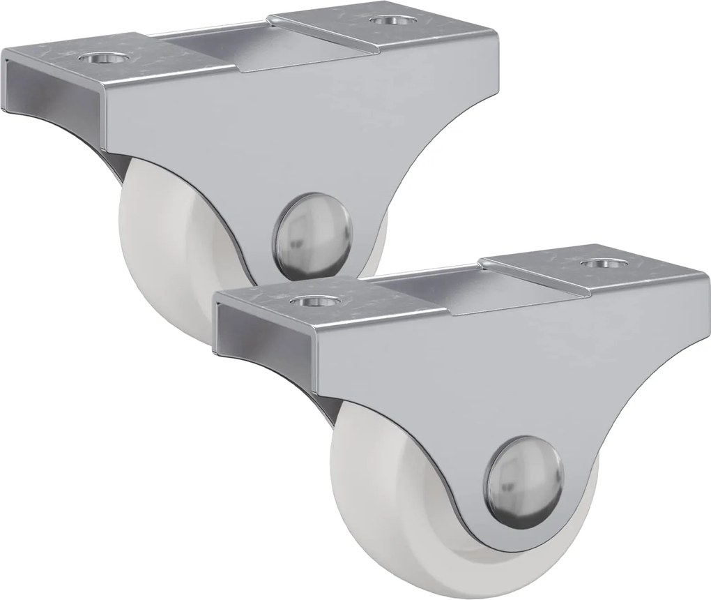 vidaXL Kerekek 2 pcs Fehér 42 x 11,5 x 29 mm Vas