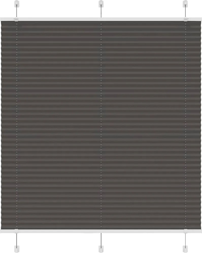 vidaXL pliszírozott redőny fekete 115x100 cm szövetszélesség 114,4 cm