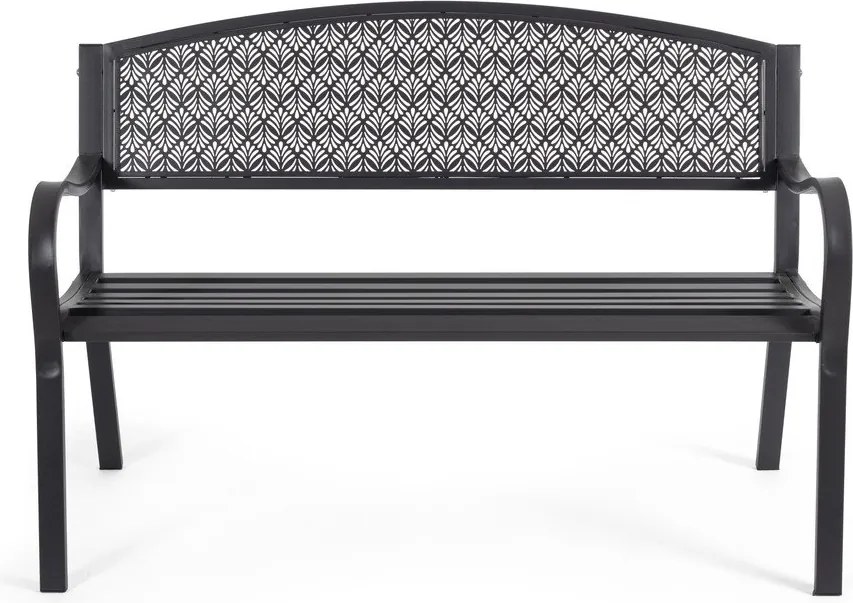 Antracitszürke fém kerti pad Lizette – Bizzotto