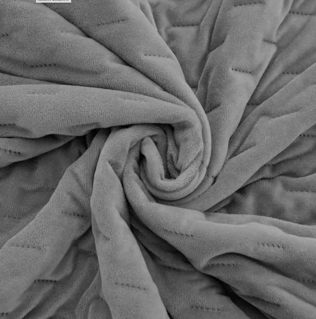 Bársony ágytakaró ASTRALIA, szürke Méret: 200 x 220 cm