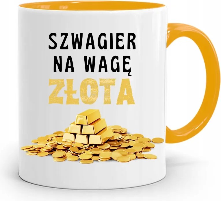 Sógornak Sárga Bögre Születésnapi Ajándéknak, fényképes nyomattal