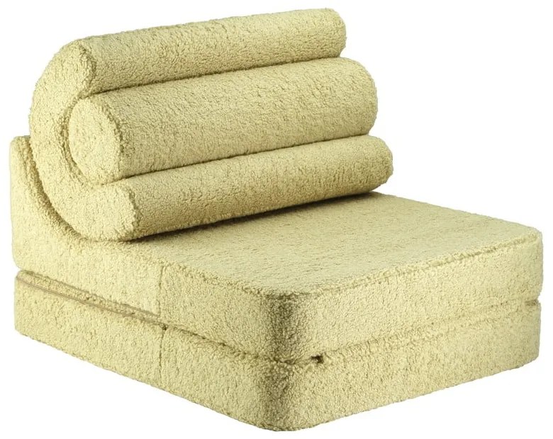 Zöld buklé gyerek fotel Flipster – Wigiwama