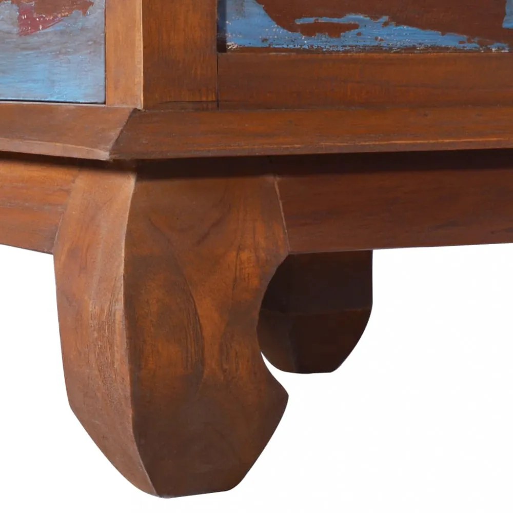 újrahasznosított tíkfa TV-szekrény 110 x 35 x 40 cm