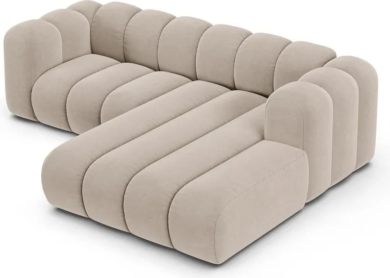 Bézs sarokkanapé (jobb oldali) Lupine – Micadoni Home