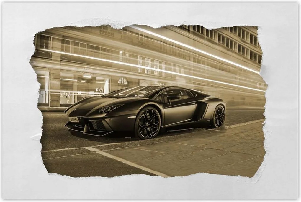 Poszterek 90x60 Szépia sportautó