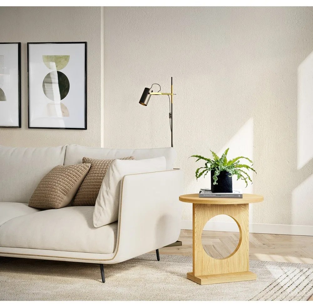 Bau tárolóasztal tölgyfa dekorral - Woodman