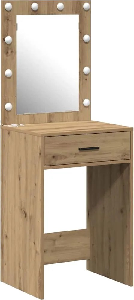 vidaXL Öltözködőasztal fiókkal Artisan tölgy 50 x 41 x 135 cm Faanyag