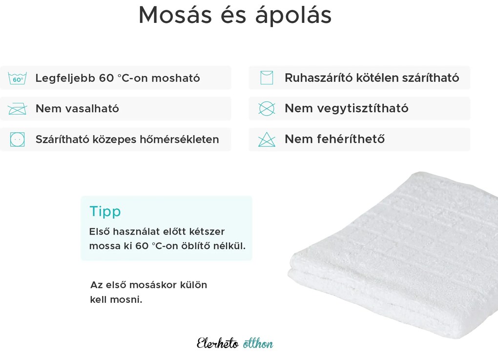 SOFT fehér 2db fürdőlepedő 70x140 cm, 100% pamut