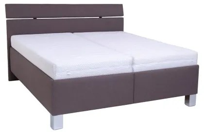 Kárpitozott ágy tárolóhellyel, matrac nélkül ALIS 160x200 cm barna