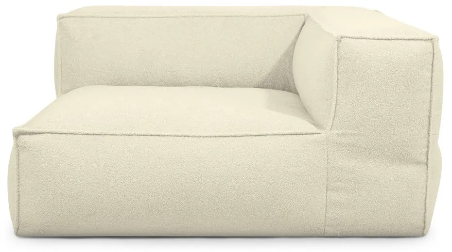 Krémszínű buklé babzsákfotel Mass Corner 150 Right – SLOWDOWN