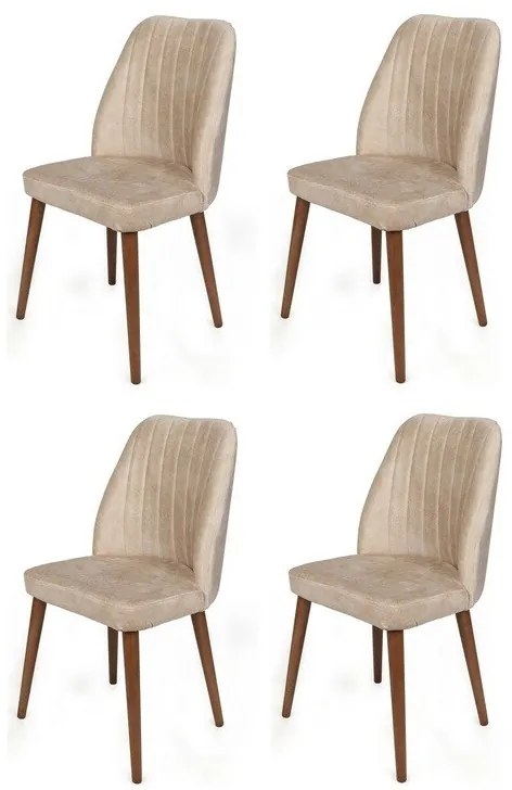 Alfa Cream and Walnut étkezőszék szett, 4 db